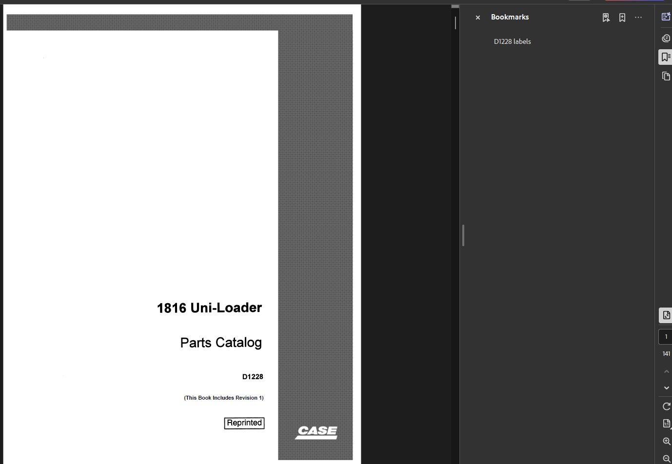 Case Skid Steer 1816 Parts Manual PDF Instant Download