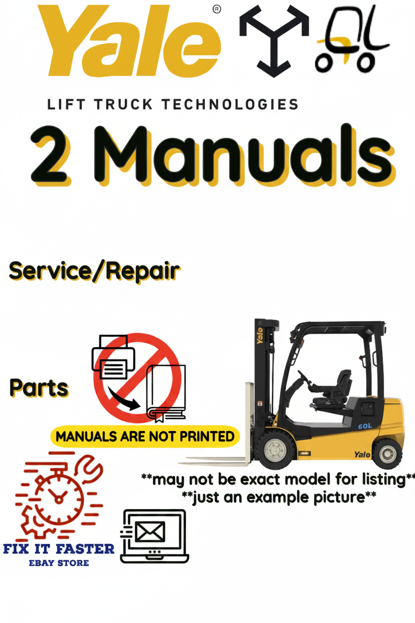 Yale GDP090LJ Forklift Service Manual & Parts Manual (C813) Bundle PDF Instant Download