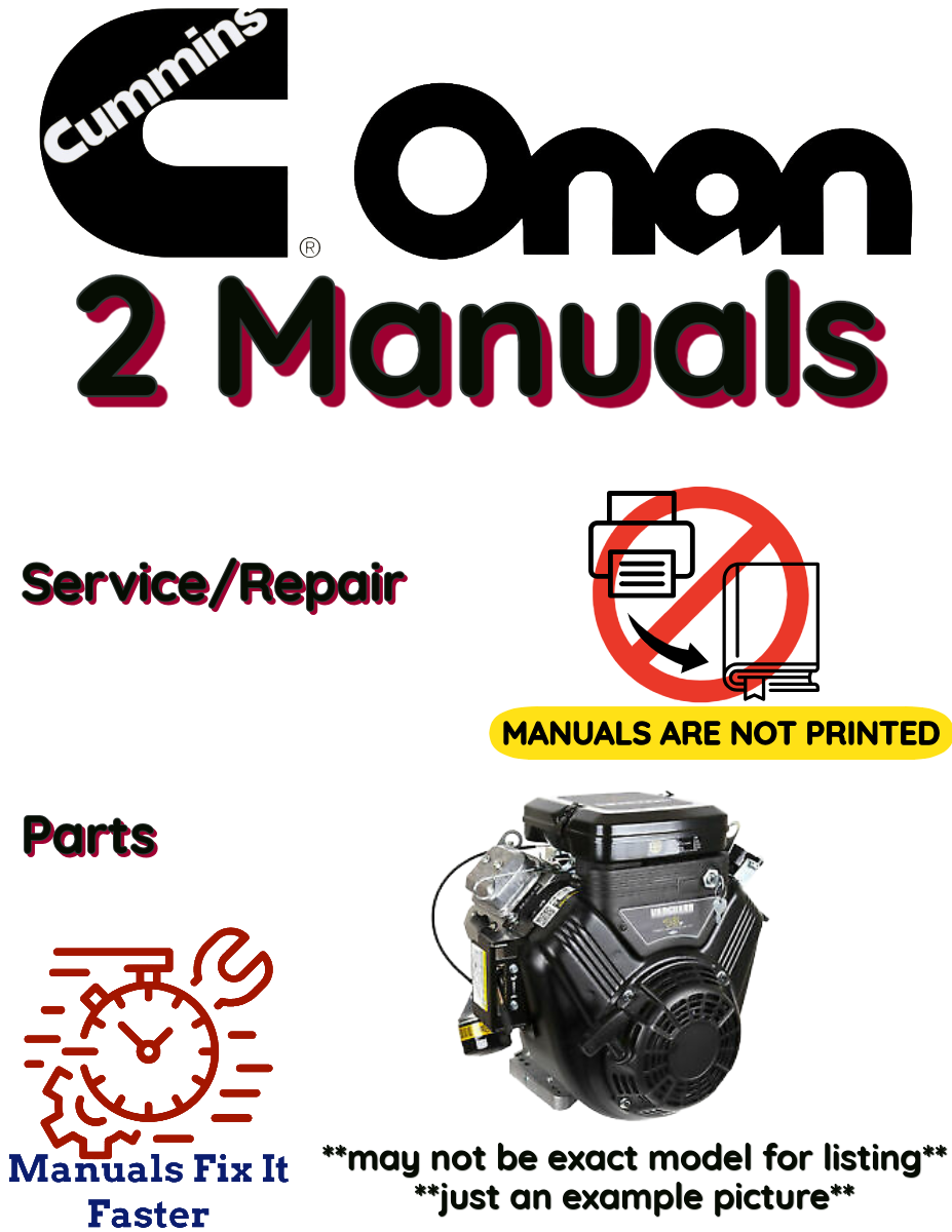 Onan B48M MILLER Engine Manual Bundle Service + Parts PDF Instant Download