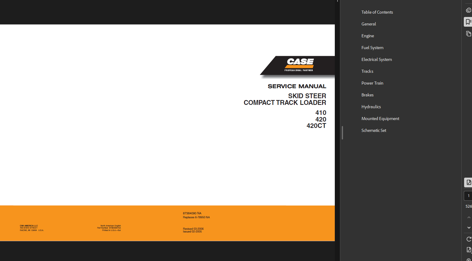 Case Skid Steer 410 Service Shop Repair Manual PDF Instant Download
