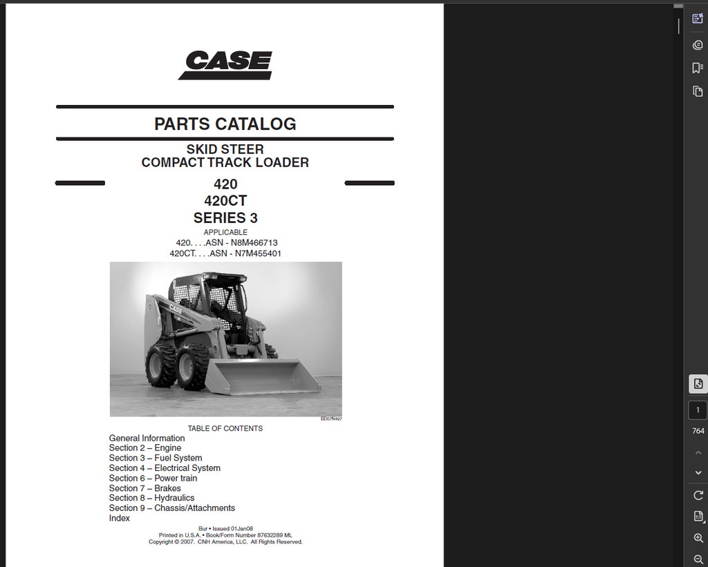 Case Skid Steer 420 Series 3 Master Bundle PDF Instant Download