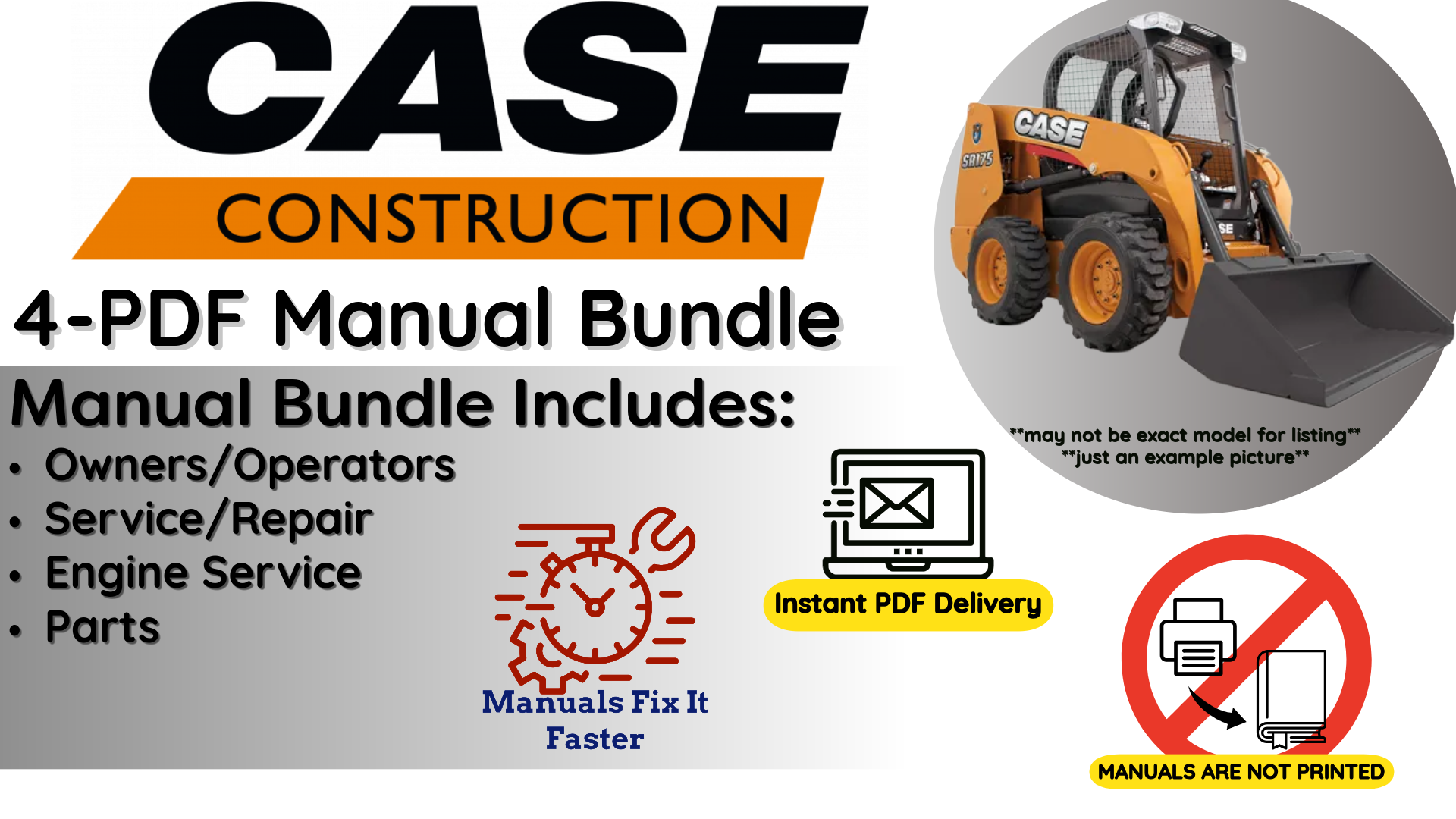 Case Skid Steer 1526 Master Bundle PDF Instant Download