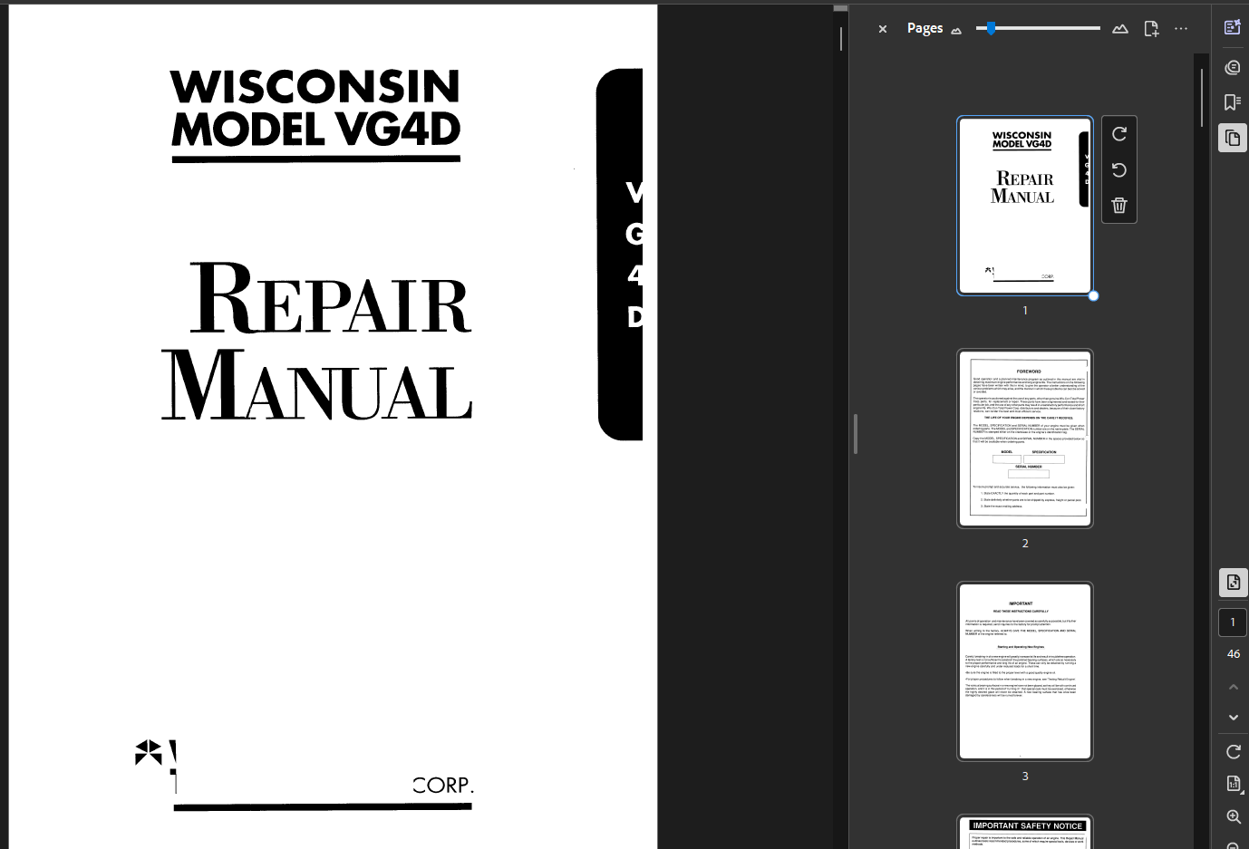 Case Skid Steer 1537 Engine (WISCONSIN VG4D) Service Repair Manual PDF Instant Download