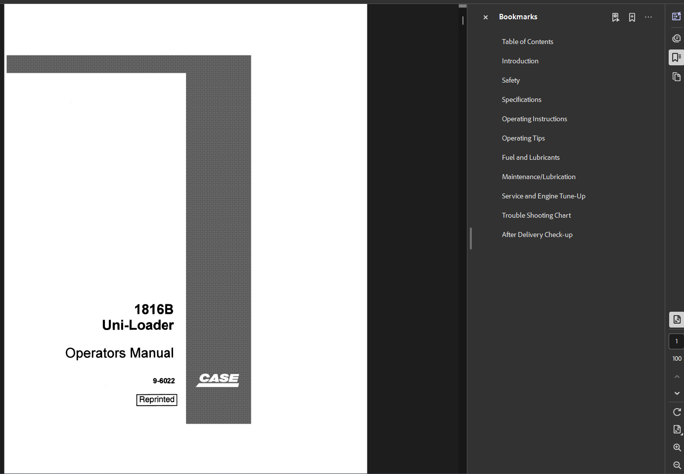 Case Skid Steer 1816B Operator Owner Manual PDF Instant Download