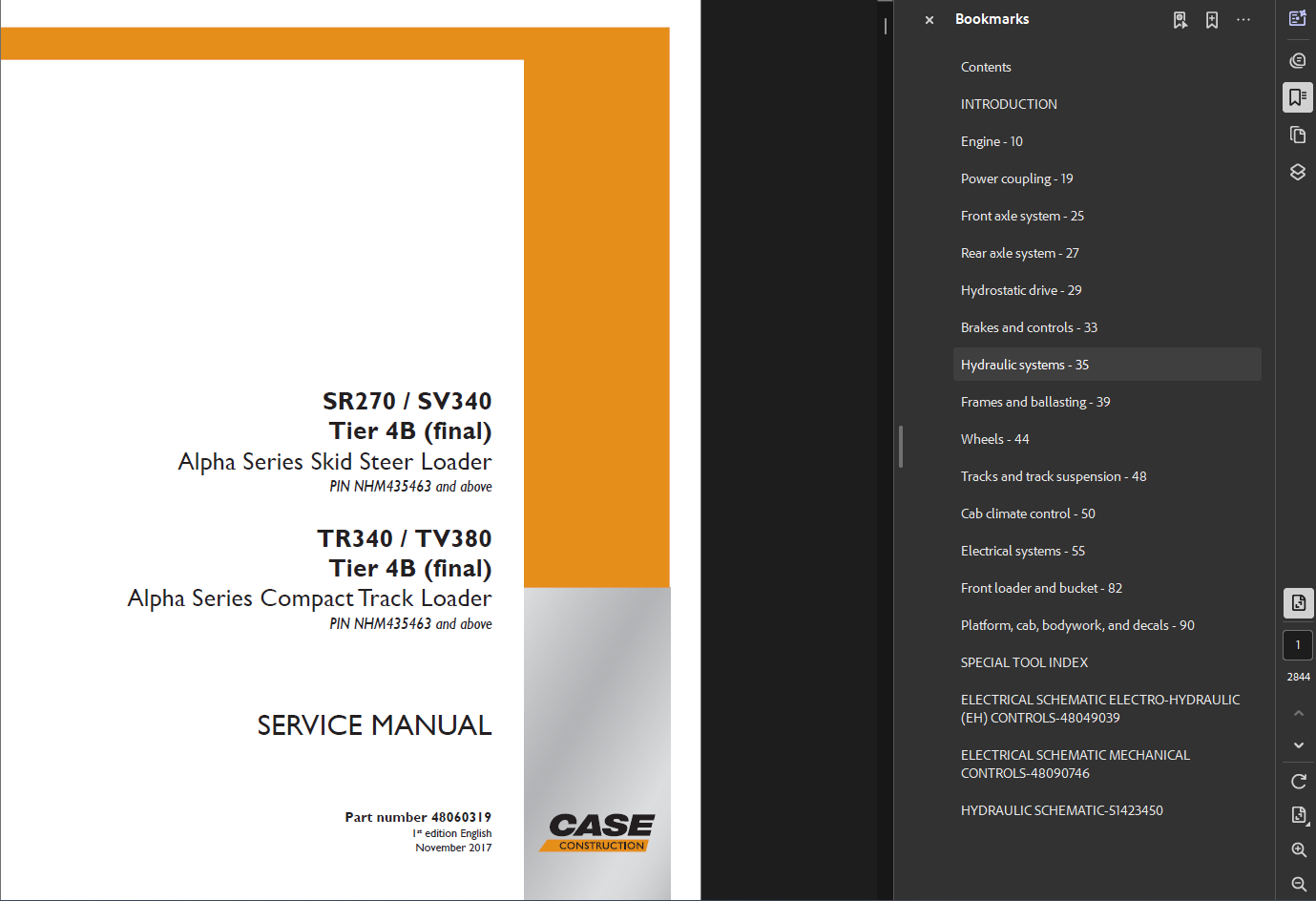 Case Skid Steer SR270 Service Shop Repair Manual PDF Instant Download