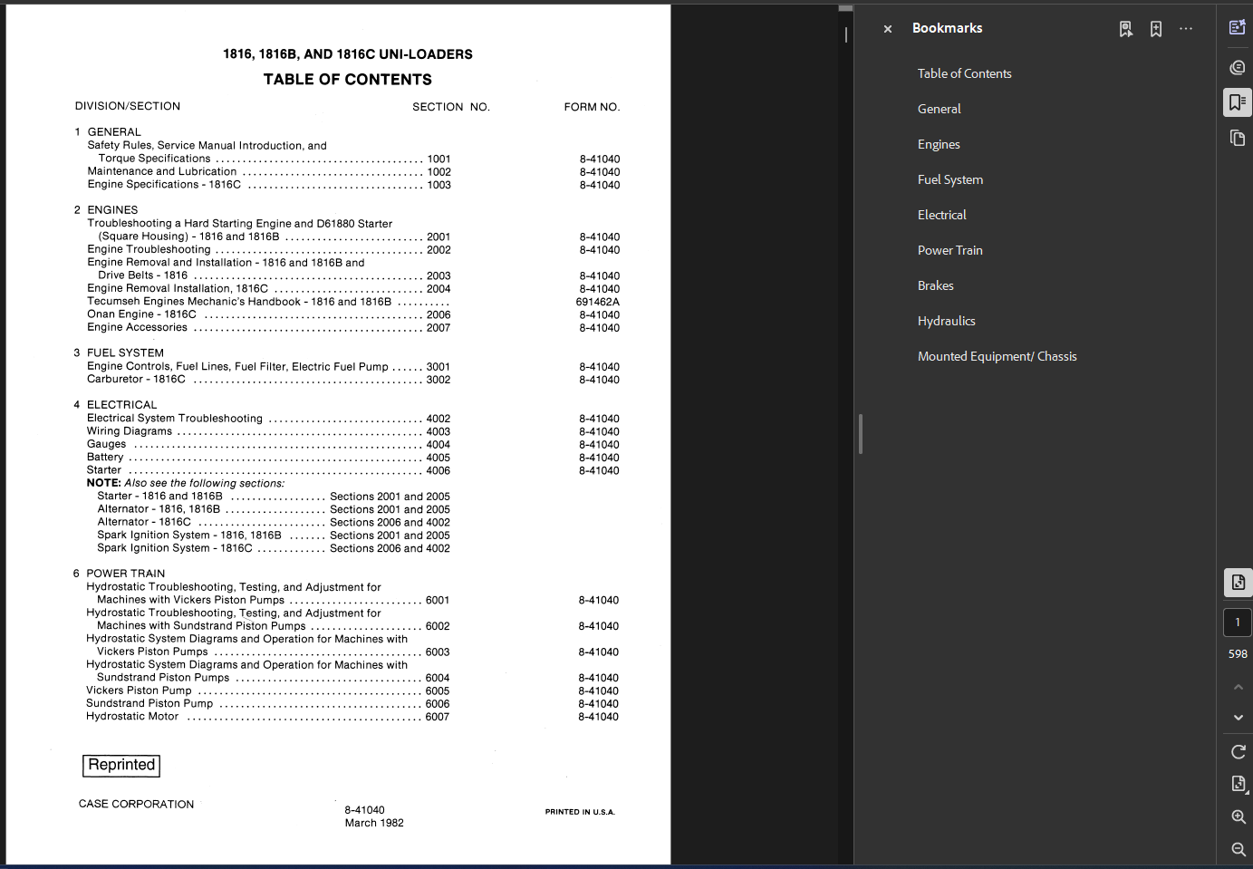 Case Skid Steer 1816 Service Shop Repair Manual PDF Instant Download