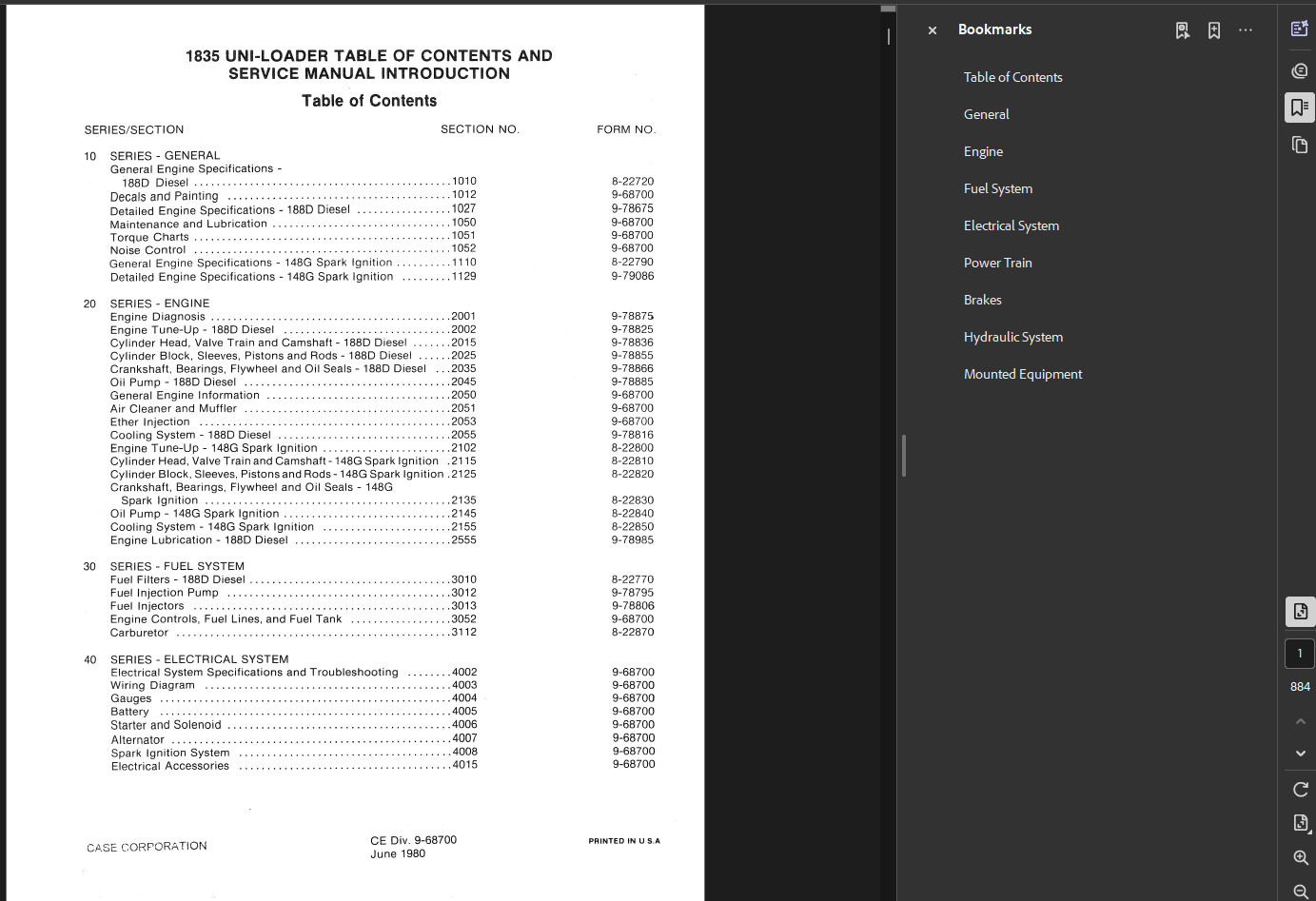 Case Skid Steer 1835 Service Shop Repair Manual PDF Instant Download