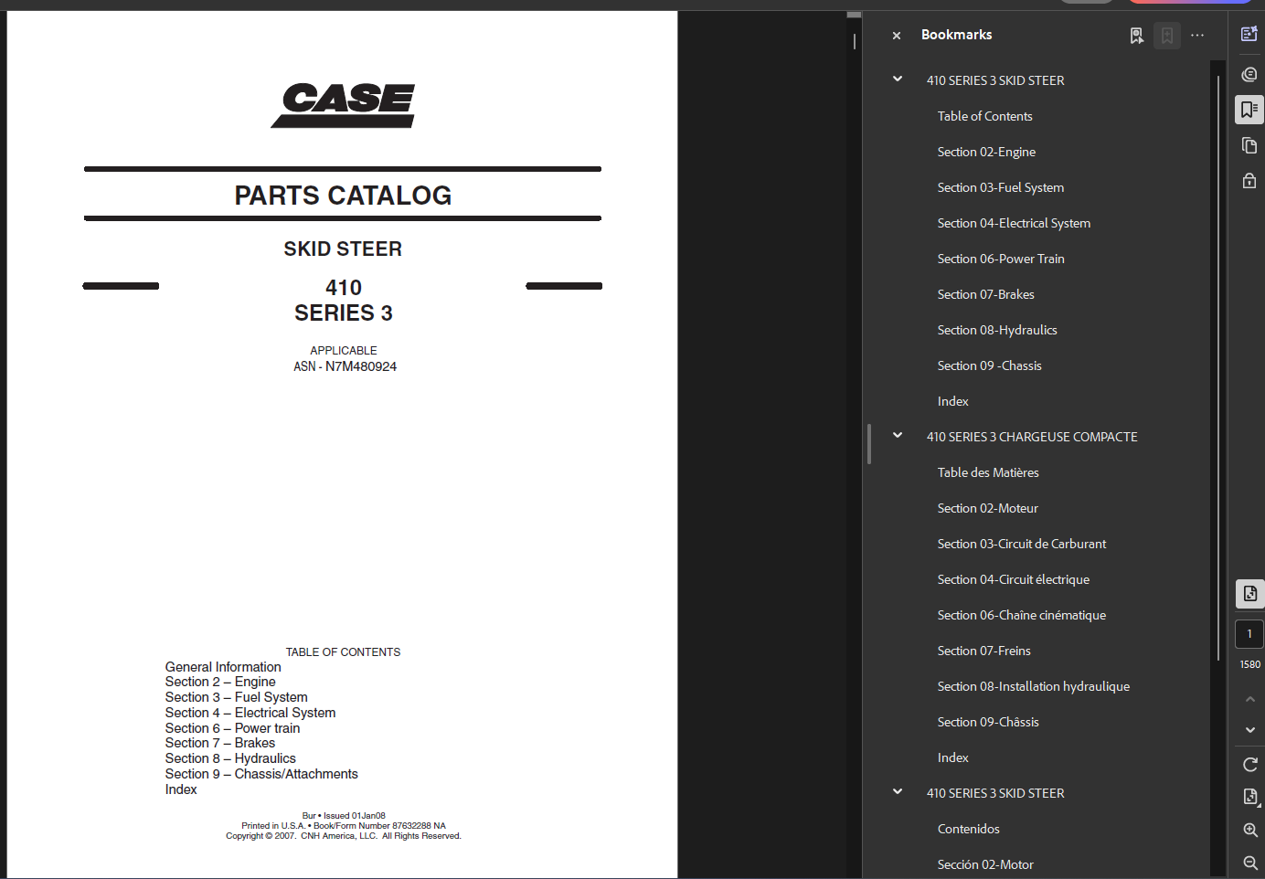 Case Skid Steer 410 Series 3 Master Bundle PDF Instant Download