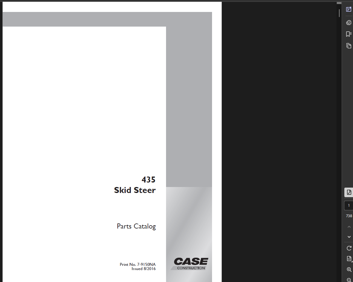 Case Skid Steer 435 Parts Manual PDF Instant Download