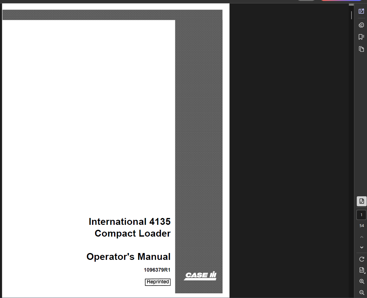 Case Skid Steer 4135 Operator Owner Manual PDF Instant Download