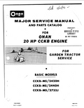 Onan CCKB TRACTOR Engine Service Shop Repair Manual PDF Instant Download