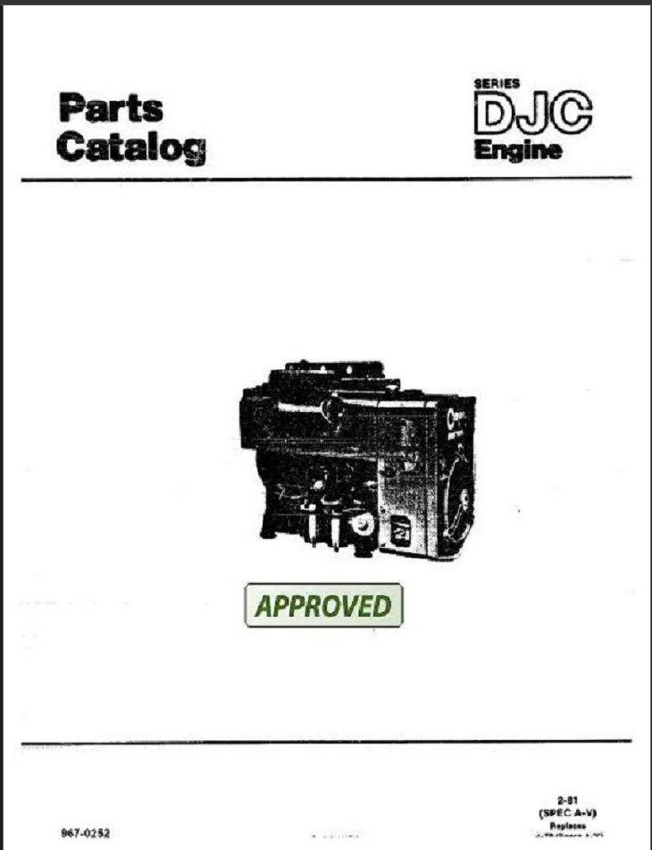 Onan DJC Engine Parts Manual PDF Instant Download