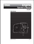 Onan E124V Engine Operator Owner Manual PDF Instant Download