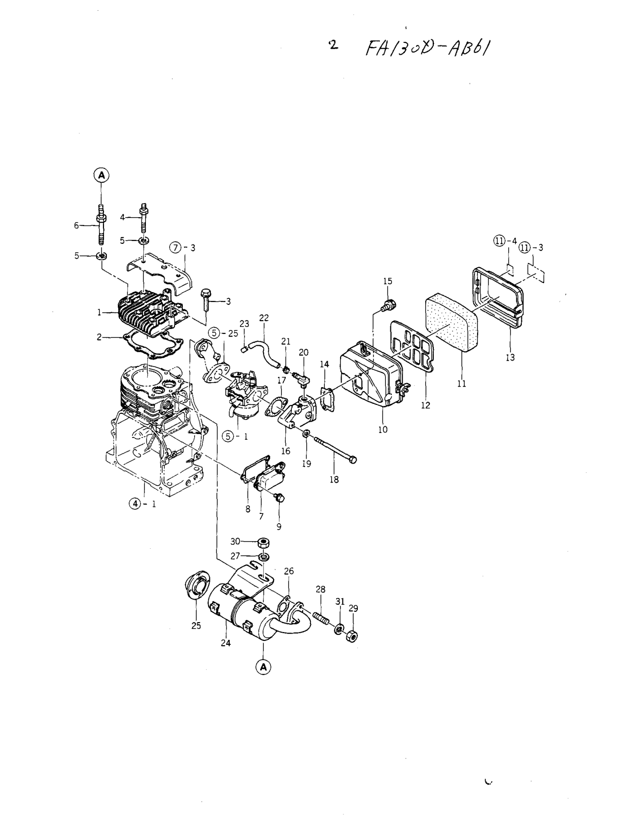 Kawasaki Engine FA130D FA SERIES Parts Manual PDF Instant Download