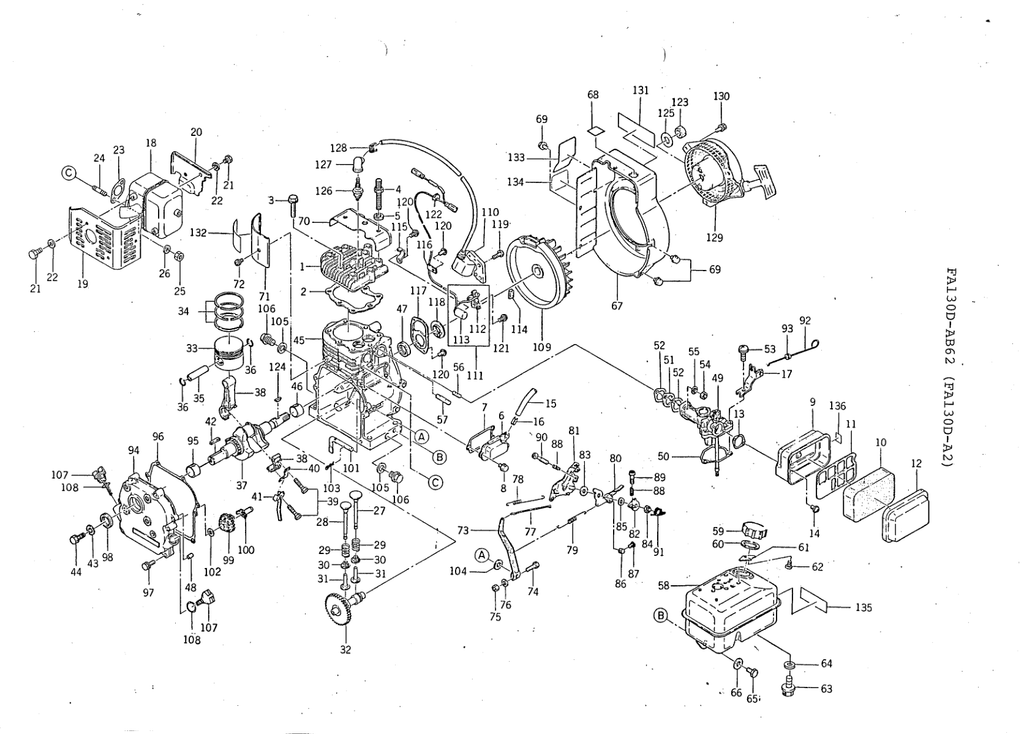 Kawasaki Engine FA130D FA SERIES Parts Manual PDF Instant Download