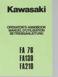 Kawasaki Engine FA210D FA SERIES Operator Owner Manual PDF Instant Download