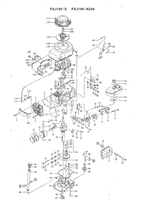 Kawasaki Engine FA210V FA SERIES Parts Manual PDF Instant Download
