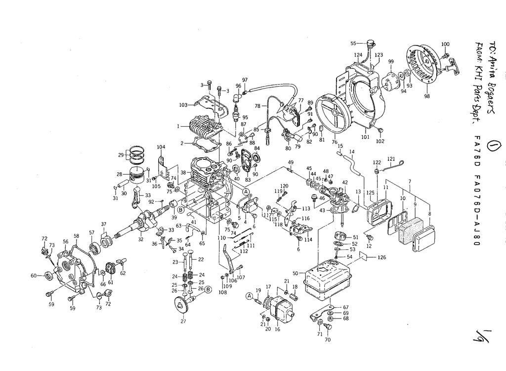 Kawasaki Engine FA76 FA SERIES Parts Manual PDF Instant Download