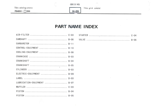 Kawasaki FB460V Engine FB SERIES Parts Manual PDF Instant Download