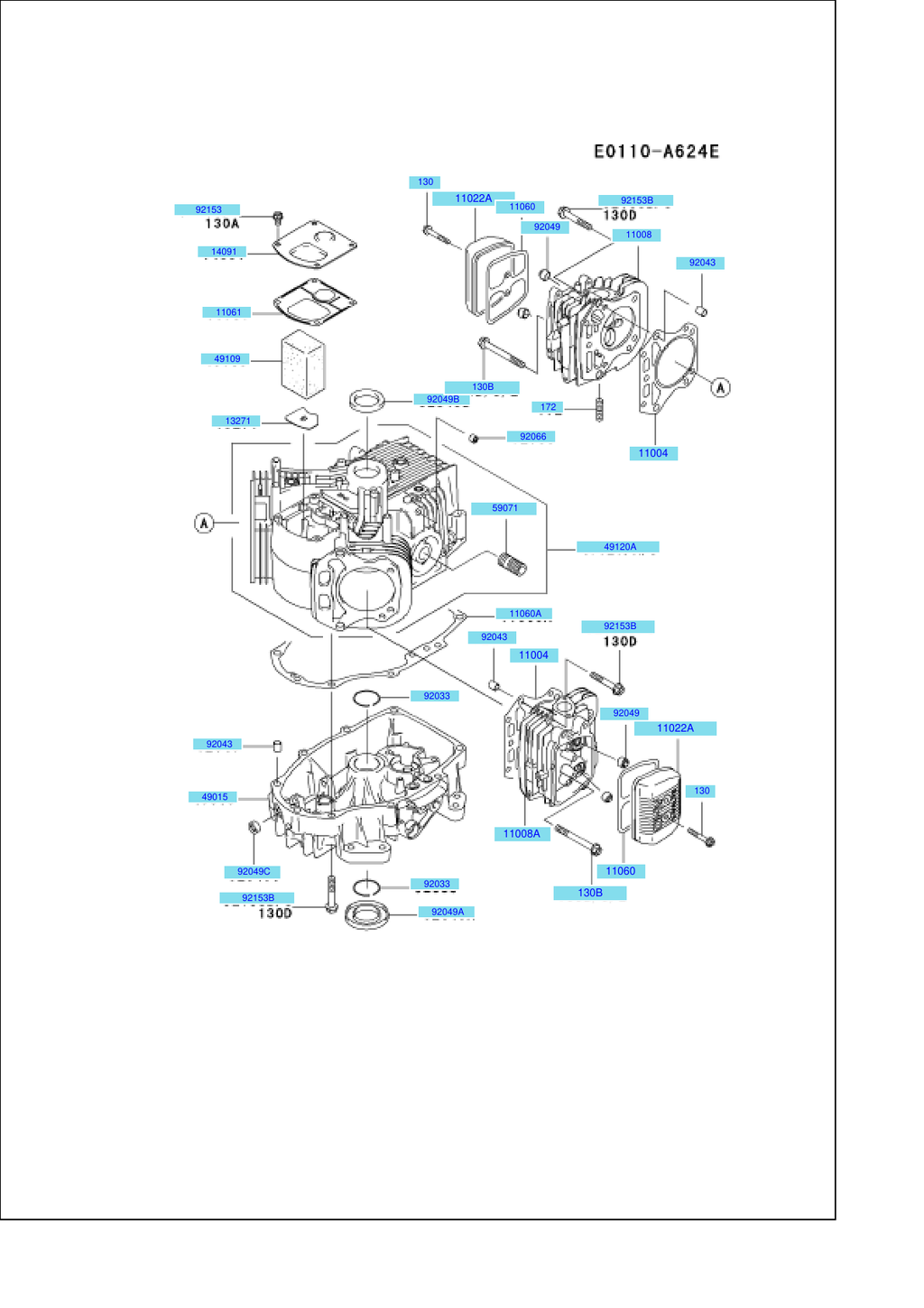 Kawasaki FH541V Engine FH SERIES Parts Manual PDF Instant Download