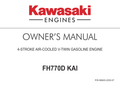 Kawasaki FH770D Engine FH SERIES Operator Owner Manual PDF Instant Download
