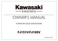 Kawasaki FJ151V Engine FJ SERIES Operator Owner Manual PDF Instant Download