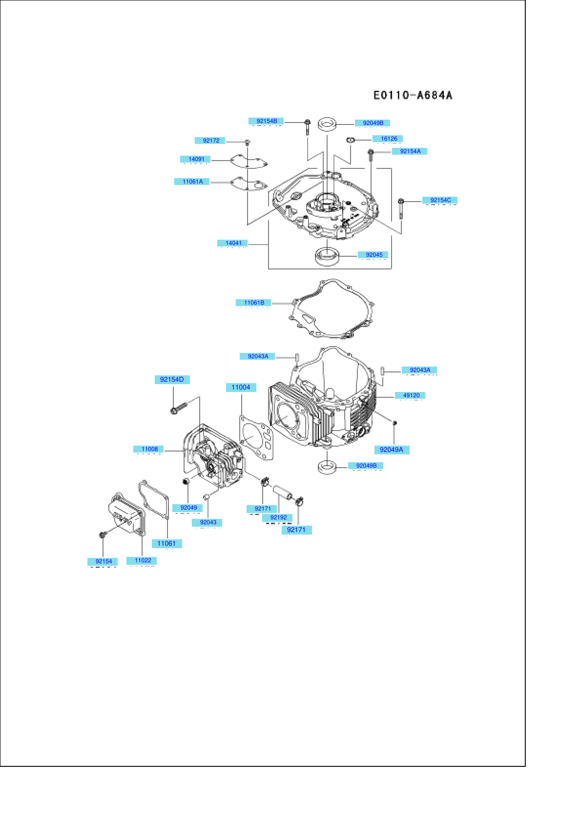 Kawasaki FJ180V Engine FJ SERIES Parts Manual PDF Instant Download
