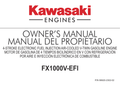 Kawasaki FX1000V EFI Engine FX SERIES Service Shop Repair Manual PDF Instant Download
