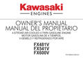 Kawasaki FX481V Engine FX SERIES Operator Owner Manual PDF Instant Download