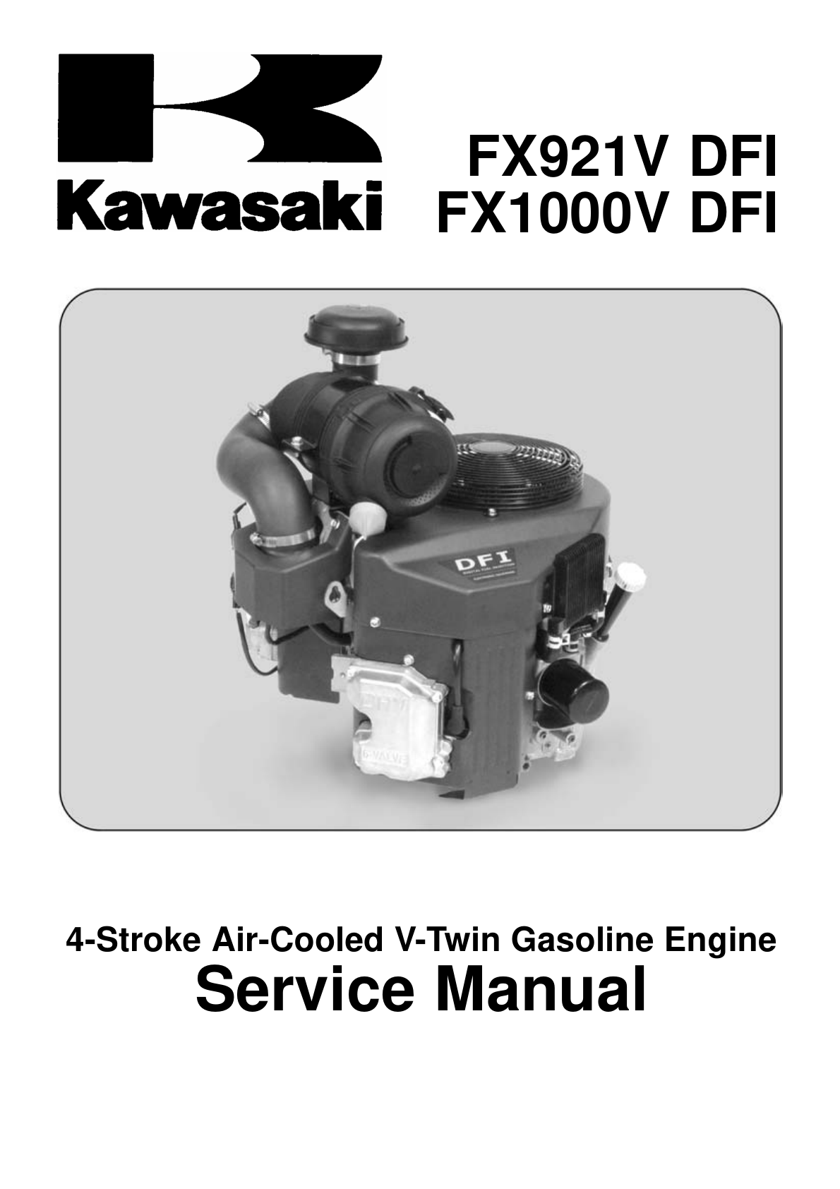 Kawasaki FX921V DFI Engine FX SERIES Service Shop Repair Manual PDF Instant Download