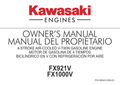 Kawasaki FX921V Engine FX SERIES Operator Owner Manual PDF Instant Download