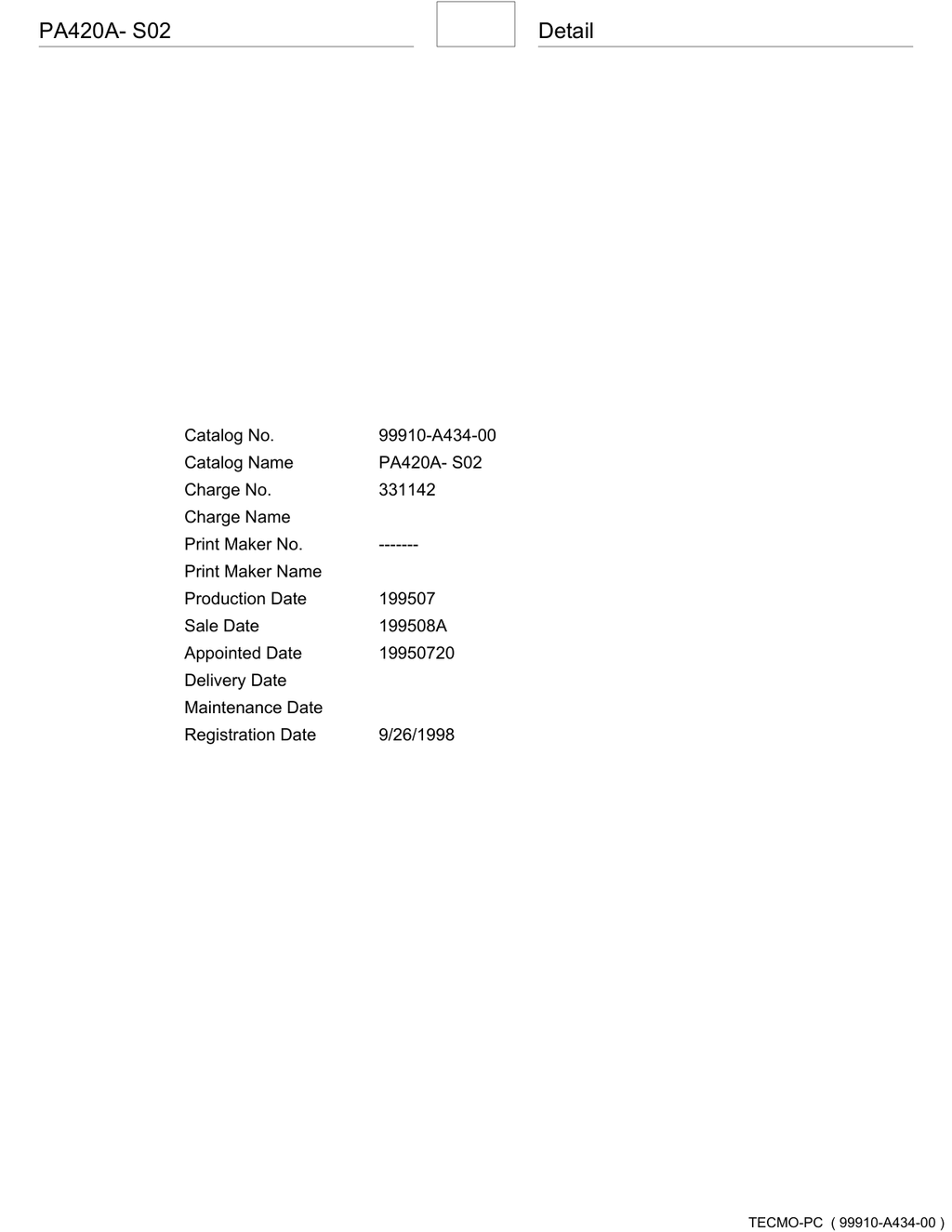 Kawasaki PA420 Engine PA SERIES Parts Manual PDF Instant Download