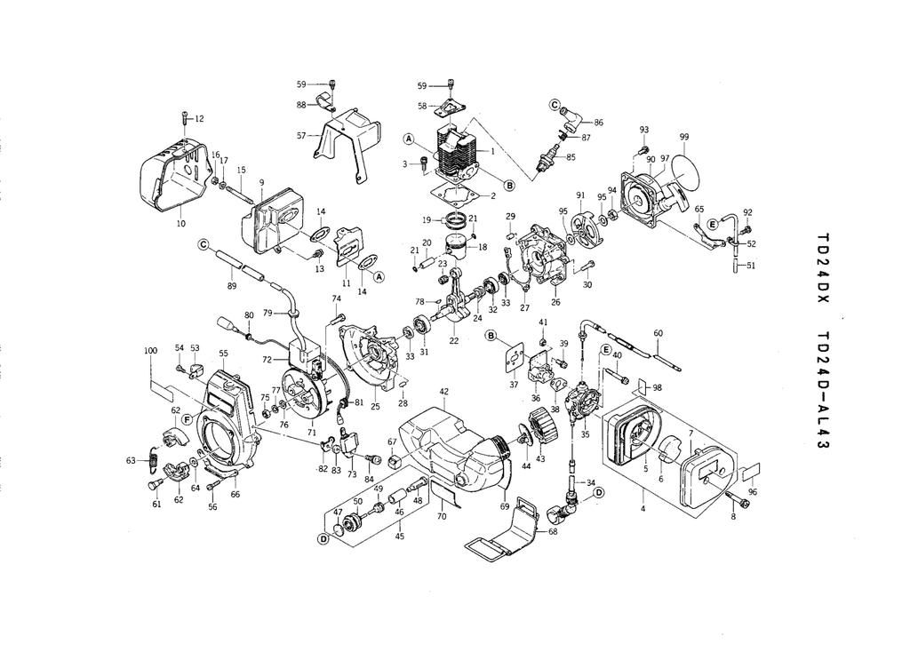 Kawasaki TD024D Engine TD SERIES Parts Manual PDF Instant Download