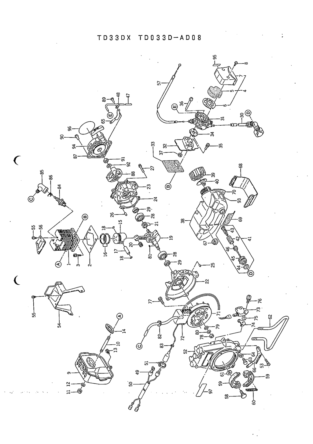 Kawasaki TD033D Engine TD SERIES Parts Manual PDF Instant Download