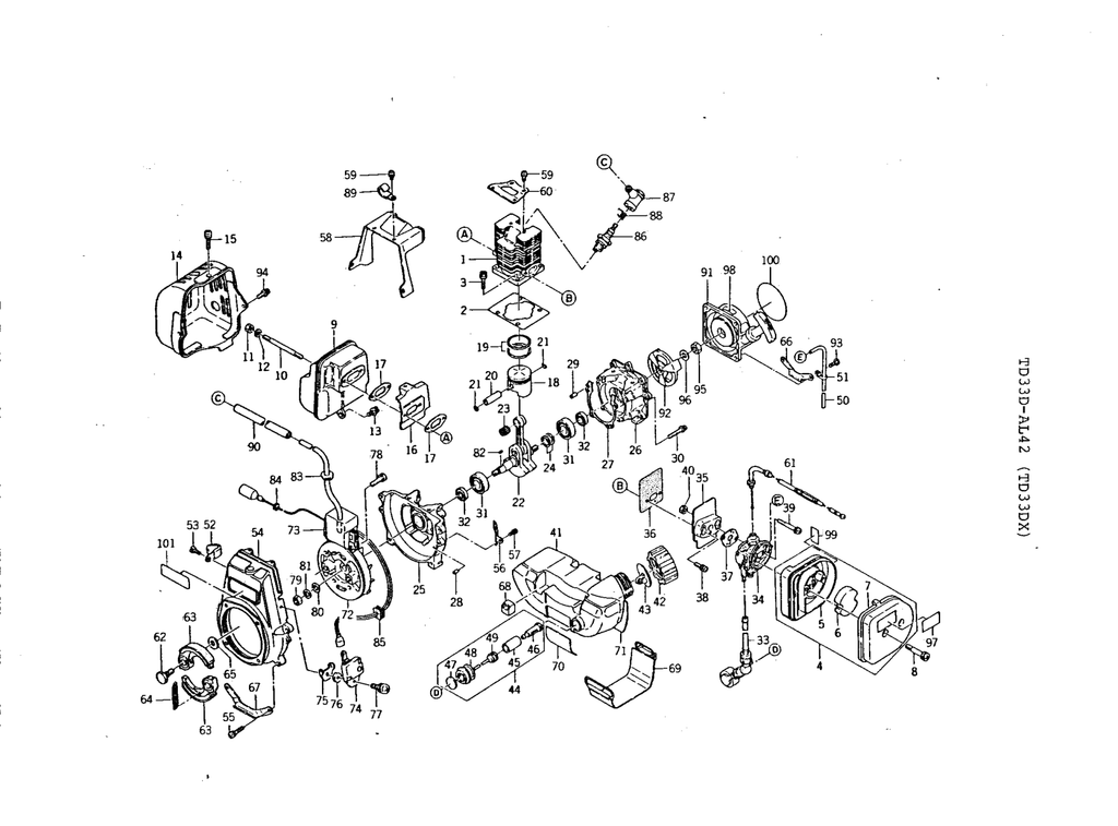 Kawasaki TD033D Engine TD SERIES Parts Manual PDF Instant Download