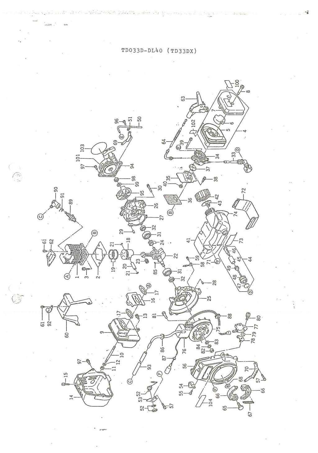 Kawasaki TD033D Engine TD SERIES Parts Manual PDF Instant Download