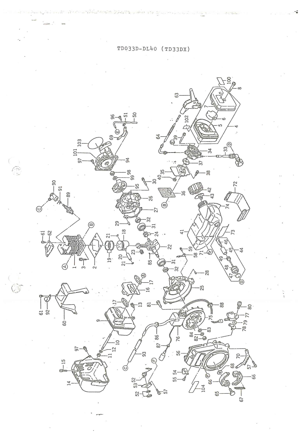 Kawasaki TD033D Engine TD SERIES Parts Manual PDF Instant Download