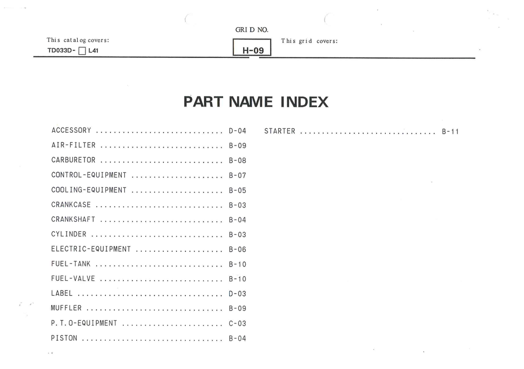 Kawasaki TD033D Engine TD SERIES Parts Manual PDF Instant Download