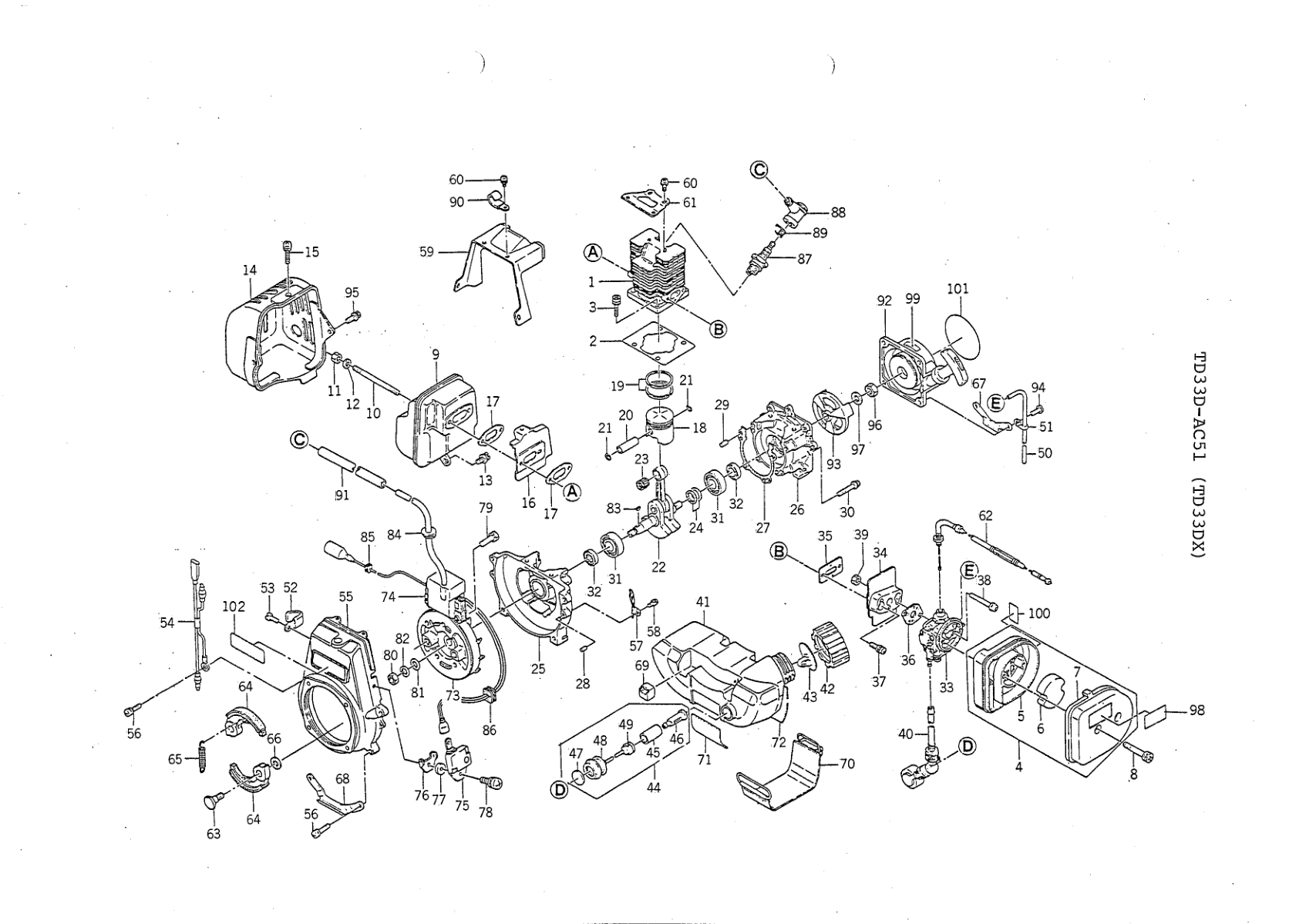 Kawasaki TD033D Engine TD SERIES Parts Manual PDF Instant Download