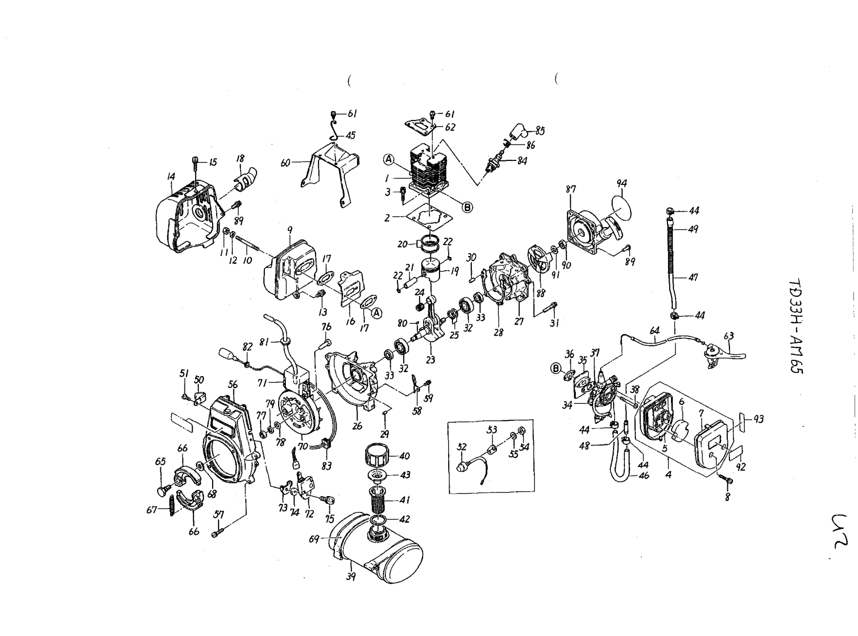 Kawasaki TD033H Engine TD SERIES Parts Manual PDF Instant Download