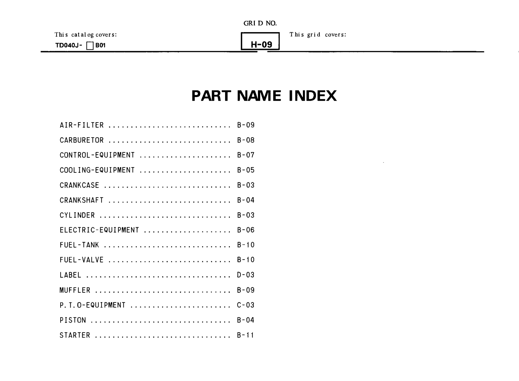 Kawasaki TD040J Engine TD SERIES Parts Manual PDF Instant Download