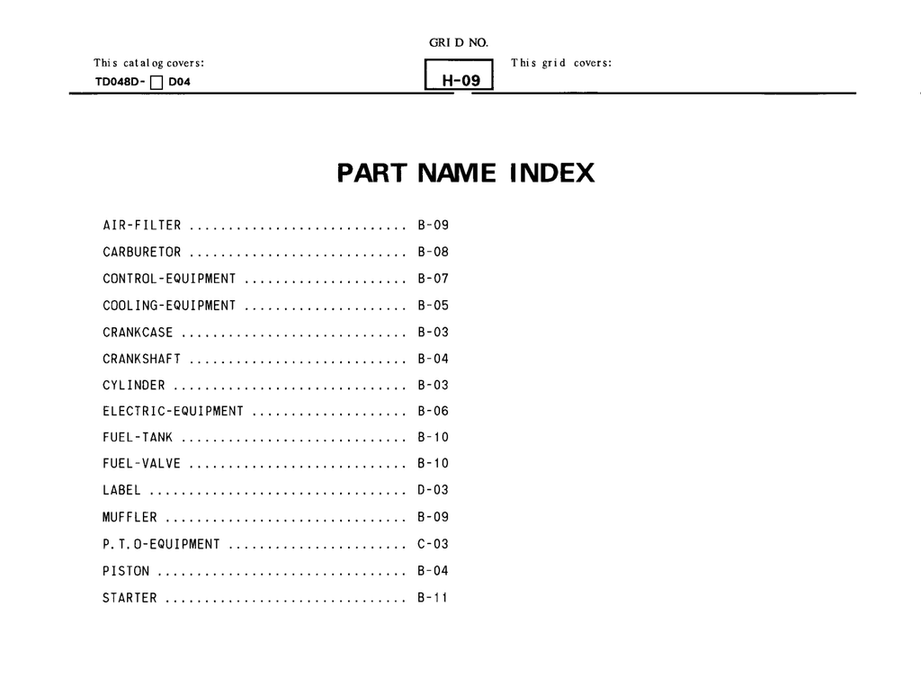 Kawasaki TD048D Engine TD SERIES Parts Manual PDF Instant Download