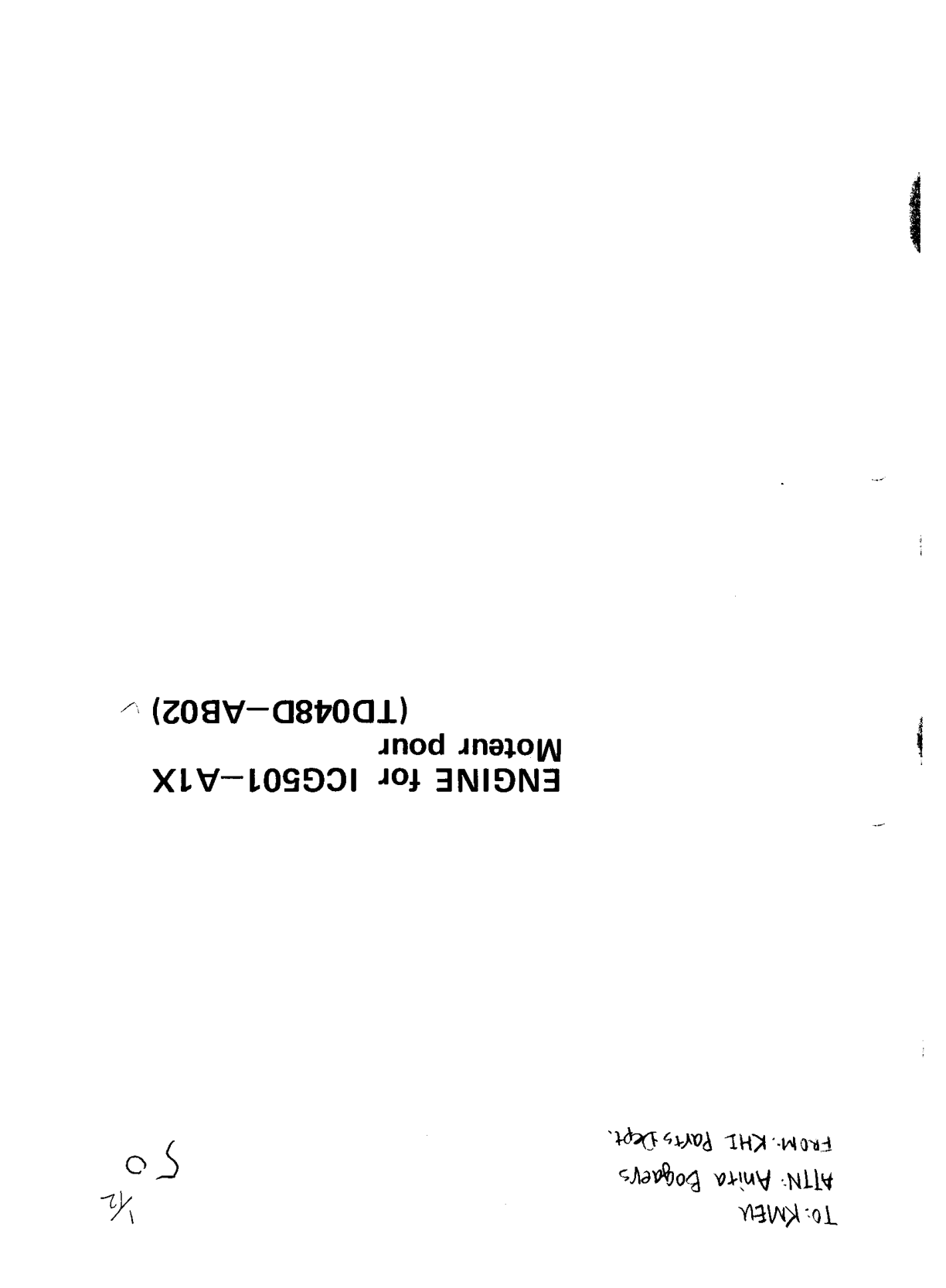 Kawasaki TD048D Engine TD SERIES Parts Manual PDF Instant Download