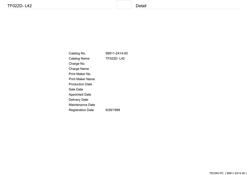 Kawasaki TF022D Engine TF SERIES Parts Manual PDF Instant Download