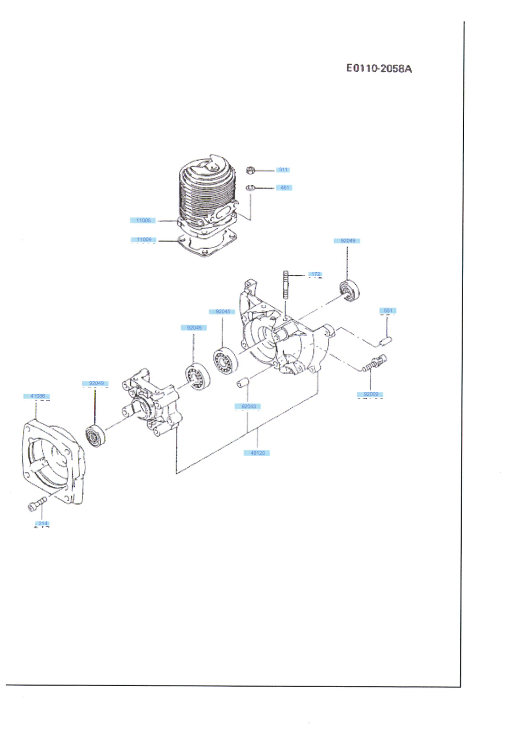 Kawasaki TF022H Engine TF SERIES Parts Manual PDF Instant Download