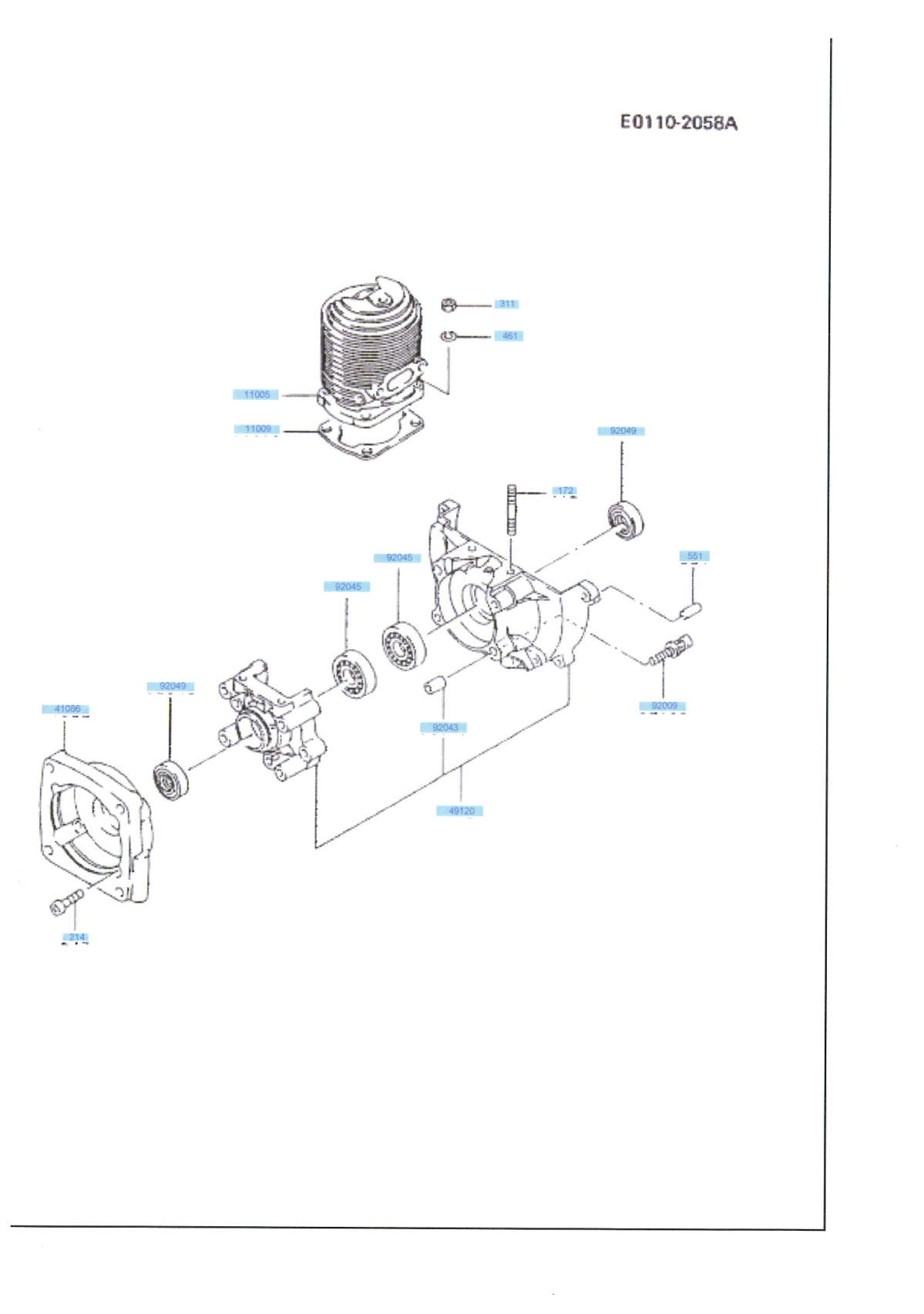 Kawasaki TF022H Engine TF SERIES Parts Manual PDF Instant Download