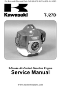 Kawasaki TJ027D Engine TJ SERIES Service Shop Repair Manual PDF Instant Download
