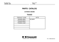 Kawasaki TK045D Engine TK SERIES Parts Manual PDF Instant Download