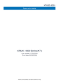 Kohler KT620 6000 SERIES Parts Manual PDF Instant Download