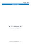 Kohler KT720 7000 SERIES Parts Manual PDF Instant Download